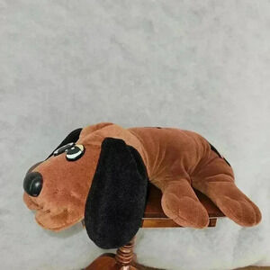 Pound Puppies 14"-15" Plush Spotted Brown BlackDog Tonka Toy Stuffed Animal 1985